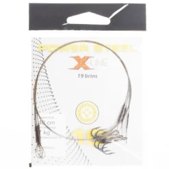 X-LINE Découverte Pêche Du Carnassier|Hameçons Et Montages-Bas de ligne acier carnassier power steel 19 brins 40cm + ham. triple (x3)