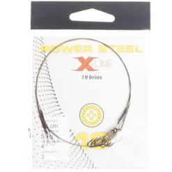 X-LINE Carnassier Au Posé-Bas de ligne acier carnassier power steel 19 brins 40cm + ham. ryder (x3)
