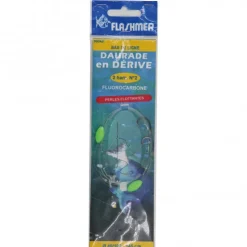 FLASHMER Surfcasting|Bas De Lignes / Lignes Montées-Bas de ligne daurade en dérive en fluorocarbon 2 hameçons