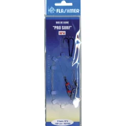 FLASHMER Surfcasting|Bas De Lignes / Lignes Montées-Bas de ligne mer pro surf 2 hamecons n°4