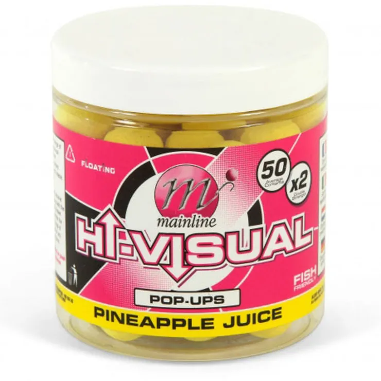 MAINLINE Appâts Et Fabrication-Bouillettes flottantes carpe hi-visual pop ups pineapple juice 15mm