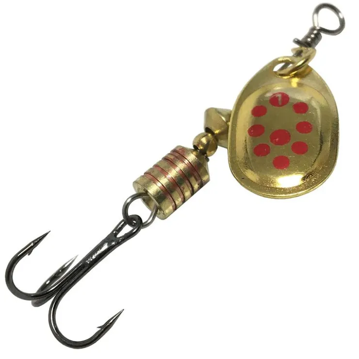 BZONE Leurres À Truite|Découverte Pêche Du Carnassier-Cuillère Tournante Runner Spin Red Gold