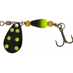 DAIWA Leurres À Truite|Leurres-Cuillère Tournante SilverCreek Spinner Black/Yellow Dots