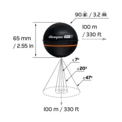 DEEPER Électronique-PRO+ V2, sondeur sans fil avec GPS génération 2