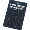 NASH Acc.Montages/Hameçons-Emerillons à anneaux carpe uni ring swivel (x10)
