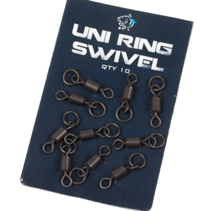 NASH Acc.Montages/Hameçons-Emerillons à anneaux carpe uni ring swivel (x10)