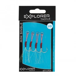 EXPLORER TACKLE Pêche Aux Leurres|Montages / Hameçons-Hameçon Assist Hook - Mini Single (x4)