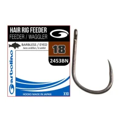 GARBOLINO Hameçons / Bas De Ligne Feeder-Hameçon non monté Hair rig Feeder/ Waggler (x10)