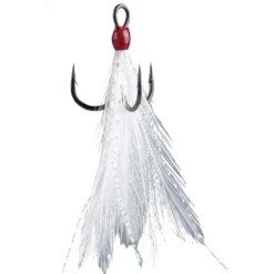 BKK Hameçons Et Montages-Hameçons triples à Plumes Spear 21SS White (x3)