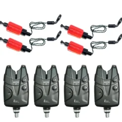 TEAM CARPFISHING Découverte Pêche À La Carpe|Détection-Pack Détection 4 Buster VT + 4 Hanger Process Rouge